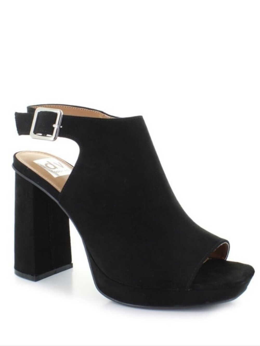 Dolce Vita Powder Suede Peep-Toe Block Heel Platform Slingback Dress Sandals 9.5